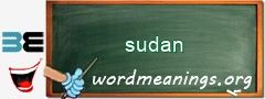 WordMeaning blackboard for sudan